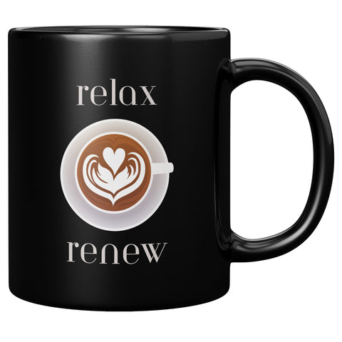 Affirmation Mug: R1-Relax. Renew.