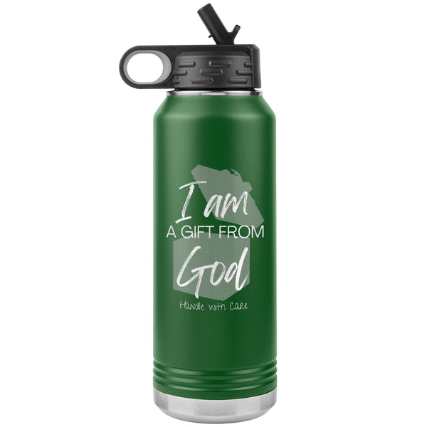 Stainless Steel Affirmation Water Bottle: G-I Am A Gift from God