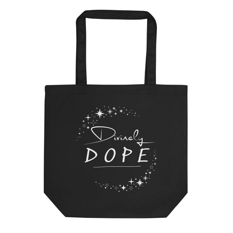 Black Affirmation Eco Tote Bag: D-Divinely Dope