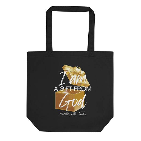 Affirmation Eco Tote Bag: G-I Am A Gift From God