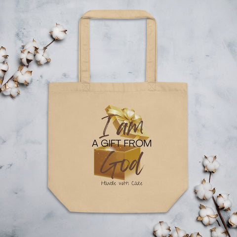 Affirmation Eco Tote Bag: G-I Am A Gift From God