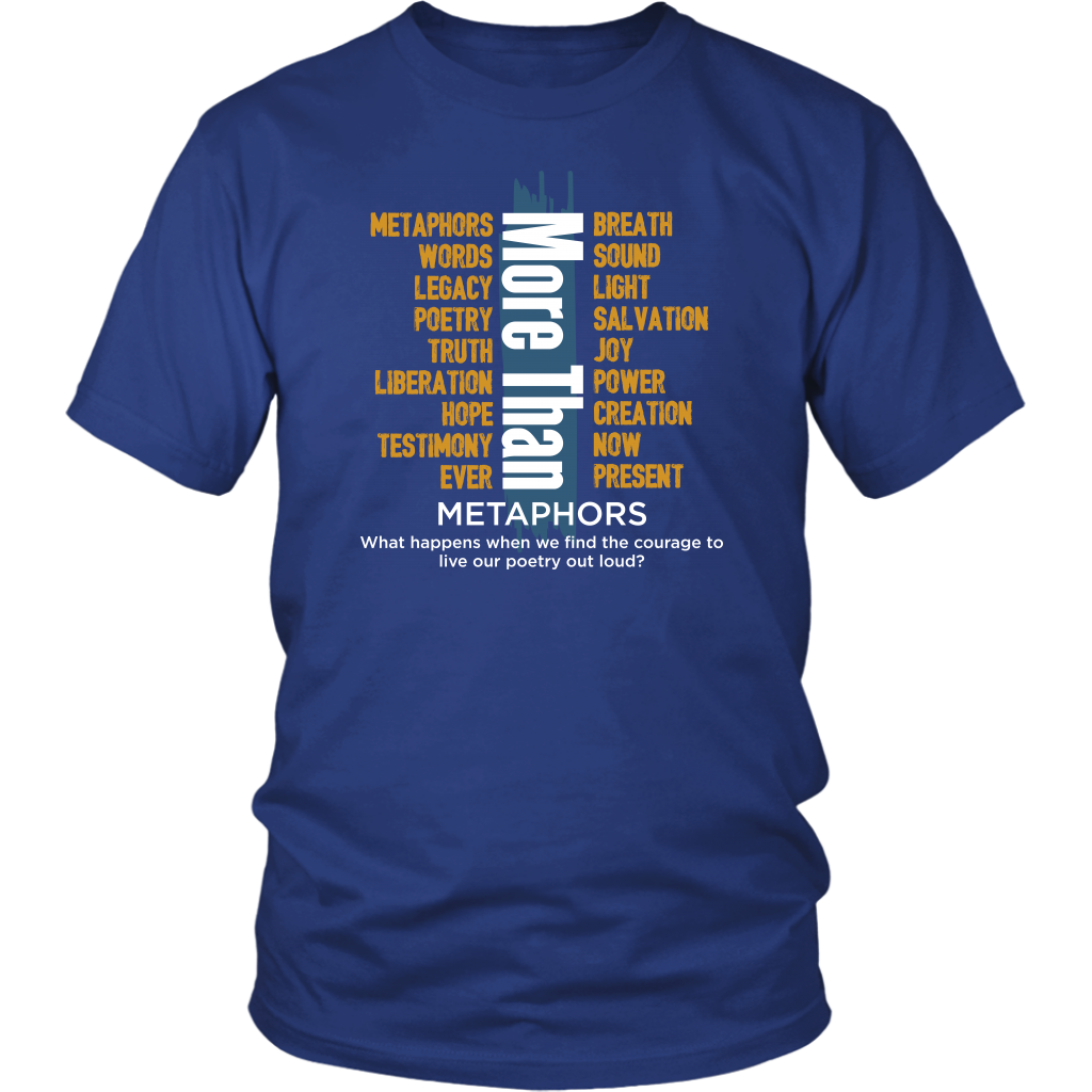 Do you enjoy the "More Than Metaphors" podcast? Well, do we have a treat for you! Enjoy this rib-knit crew neck custom made t-shirt made of 100% cotton while supporting your favorite podcast!